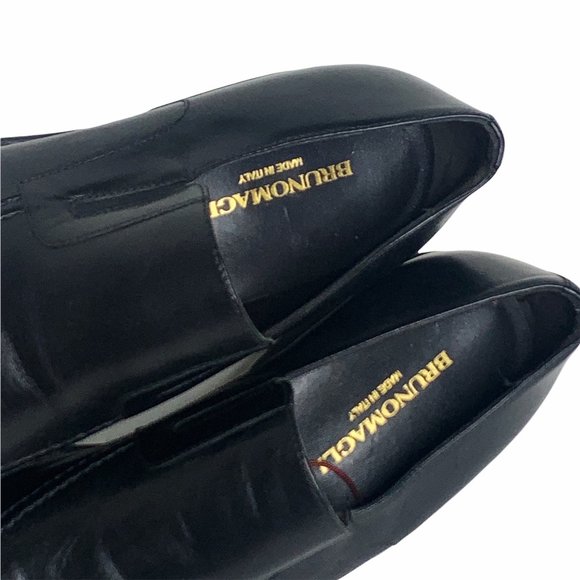 Bruno Magli Raging Italian Leather Loafer Slip On Shoes Elastic Size 8.5 main image 12